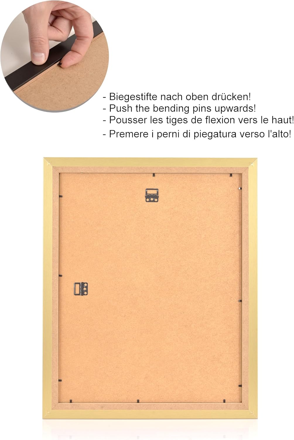 Stallmann Design Bilderrahmen 60x90 cm gold Holz mit Acrylglas Rahmen-Breite 40mm Posterrahmen Wechs