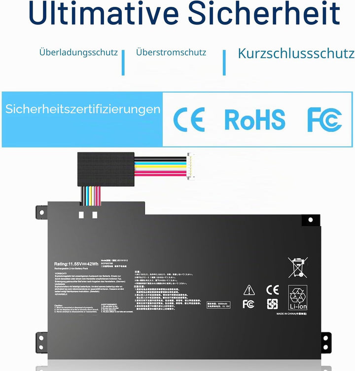 C31N1912 B31N1912 Laptop Akku kompatibel mit VivoBook 14 E410MA E410M E410MA-EK007TS E410MA-EK026TS
