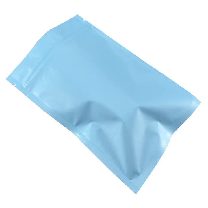 100 Stücke Matte Aluminiumfolie Verpackung Tasche Reissverschluss Selbstdicht Flachbeutel Lebensmitt