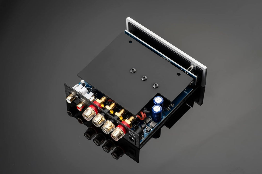 Pro-Ject Amp Box S3, Mikro-audiophiler Stereo-Endverstärker mit 2 x 50 W, Triggeranschluss, Silber