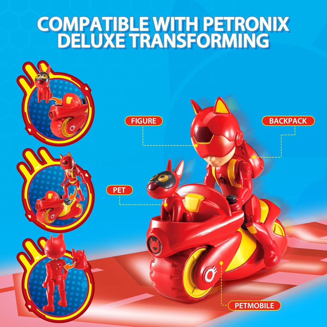 AlphaToys Petronix Defenders EU820010 - Matt Actionfigur & Pet Pup-E, ca. 8 cm grosse Spielfigur mit
