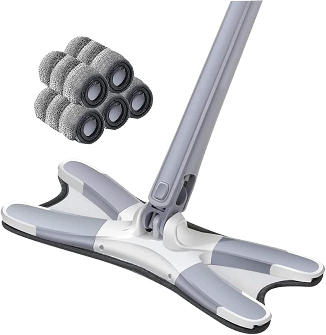 Reinigen von Mops für Bodenmops 360 ° rotierende Faule Schmetterlingsscheibe mit 5 Pads trocken und