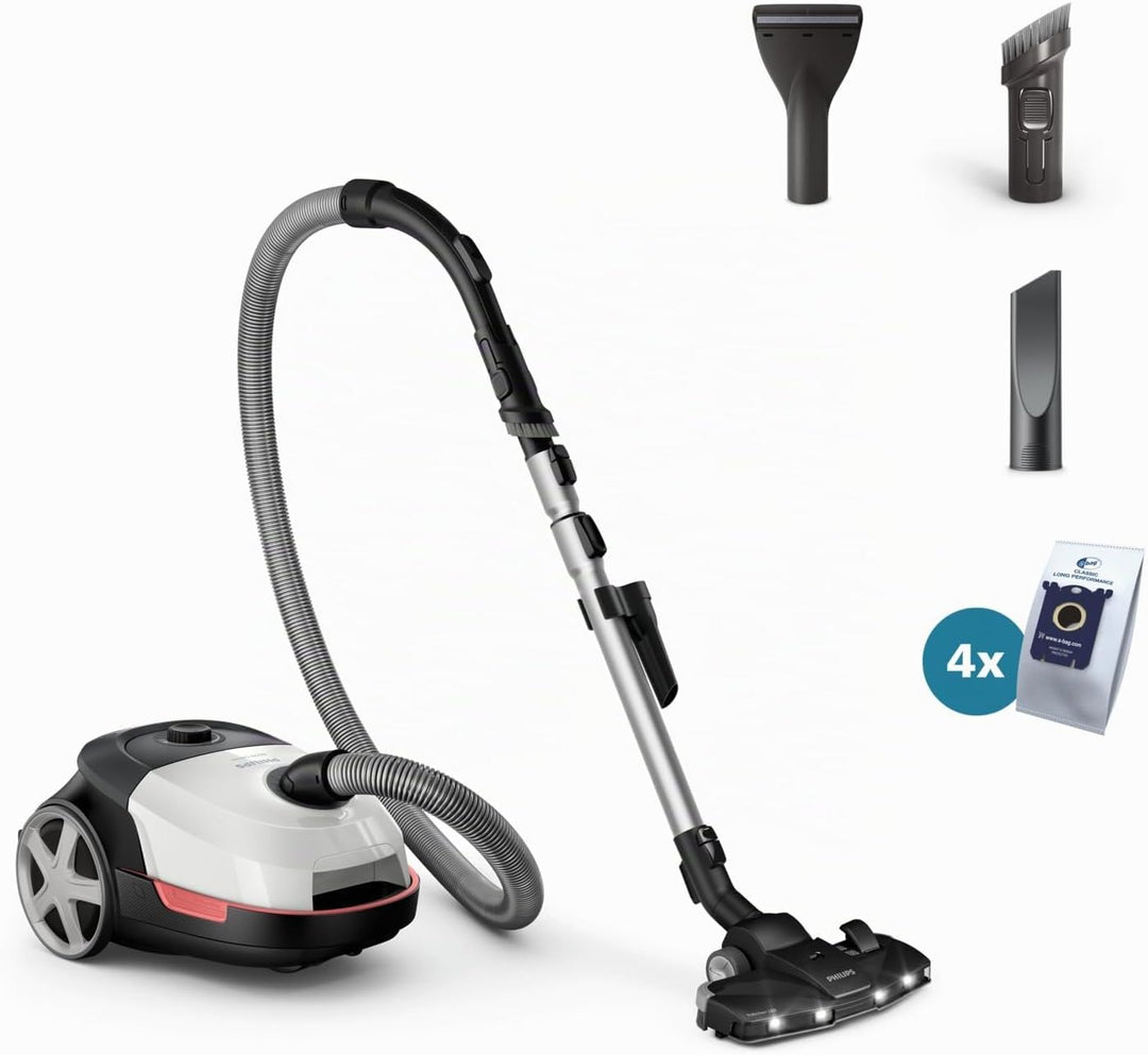 Bodenstaubsauger mit Beutel - PHILIPS XD6122/12 - 900 W - 4 L - Polarweiss