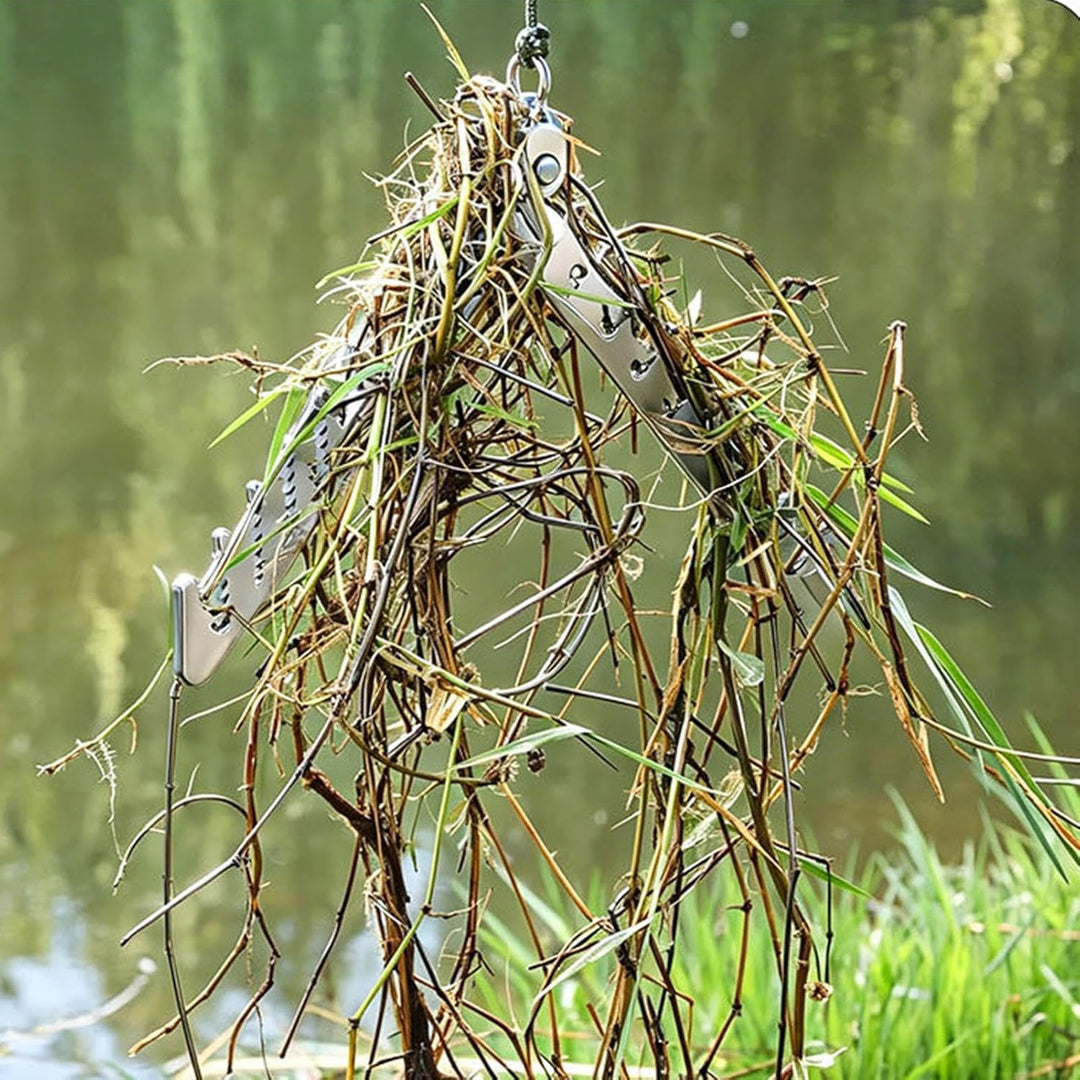 Aquatic Grass Cutter, Foldable Serrated Blade, Plant Catcher | 65.6ft Rope for Efficient Water Weed