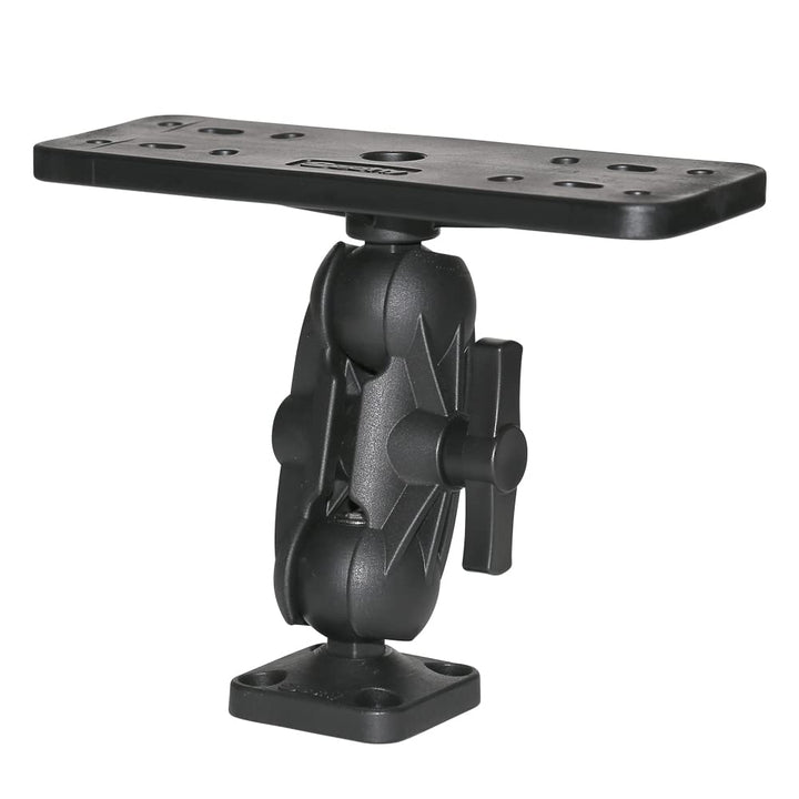 Scotty Plattform (203x75mm) 163 Ballgelenk 1 1/2 Zoll Fischfinder Mount Boot, Farbe:schwarz, schwarz
