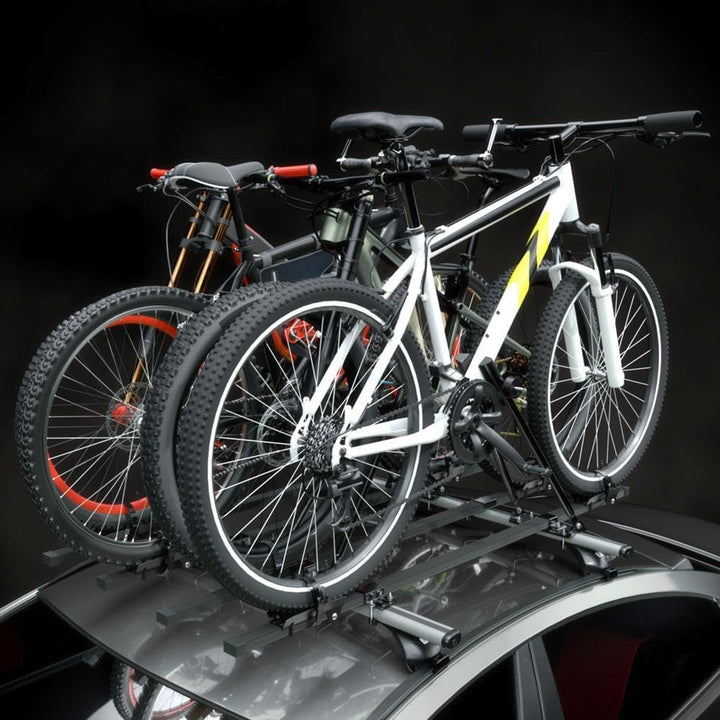 Mossa 4X Dachfahrradträger, Dachfahrradhalter mit Stahlbalken - BR9546