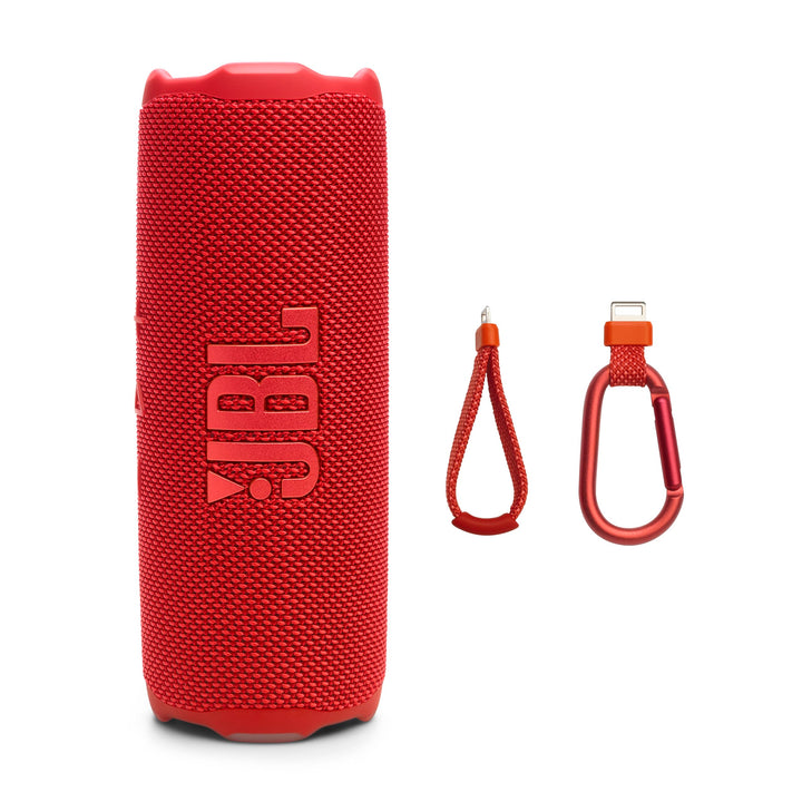 JBL Flip 7, kabelloser tragbarer Bluetooth-Lautsprecher, Rot JBL Flip 7 Rot/Ausflug, einfarbig (Geta