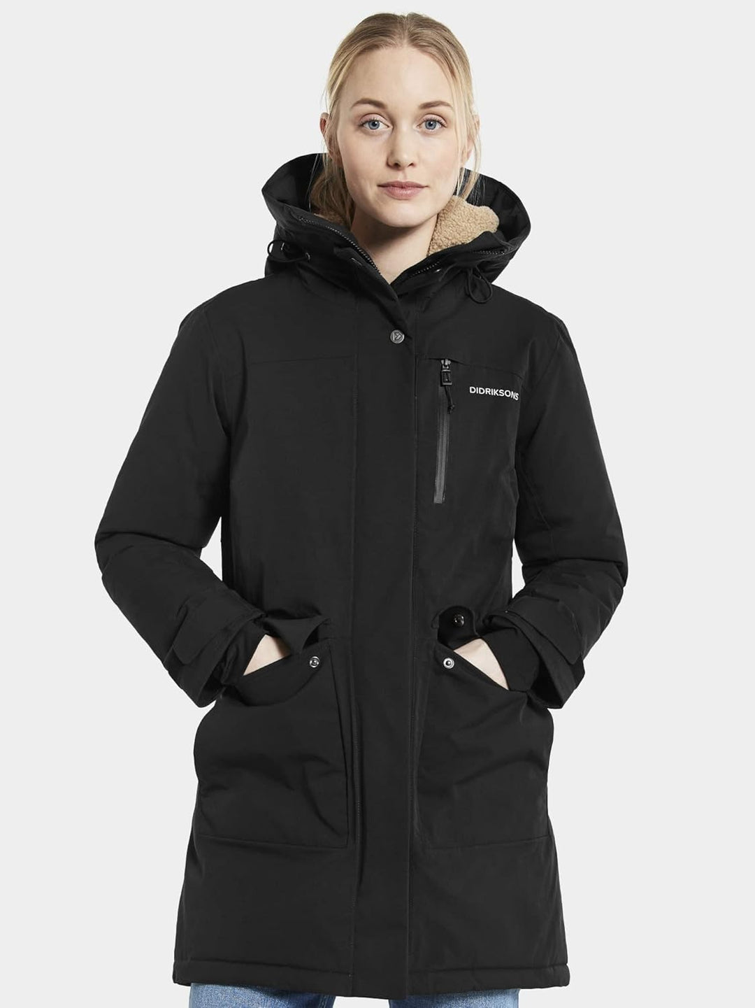 Didriksons Damen Winterjacke CIANA PARKA 2 36 Schwarz, 36 Schwarz