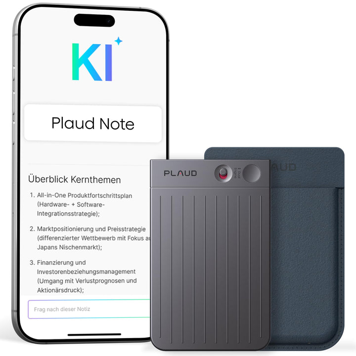 Plaud Note KI Digitales Diktiergerät mit Schreibfunktion und Zusammenfassen Aufnahmegerät Voice Reco