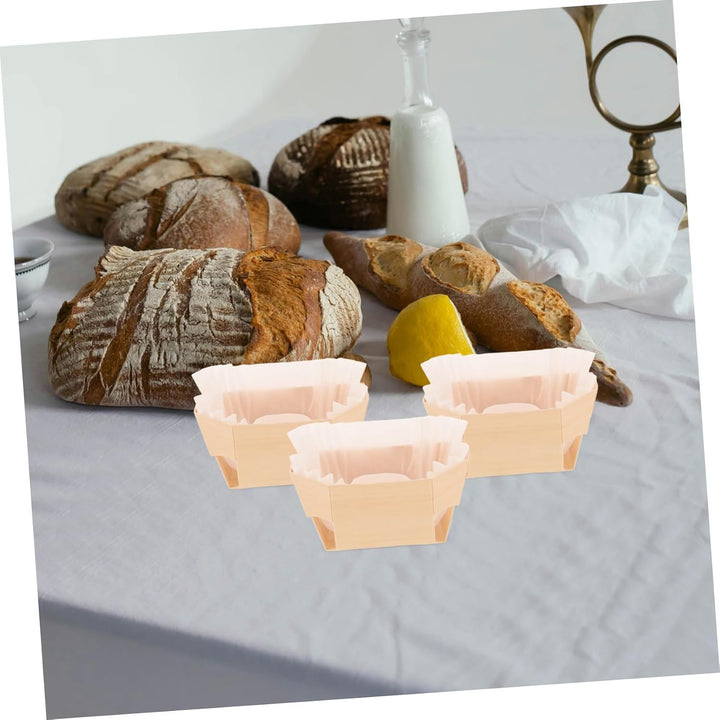 Cabilock Brotkasten-set Aus Holz Pc-backformen Antihaftbeschichtet Toast Für Kuchen Muffins Leicht Z