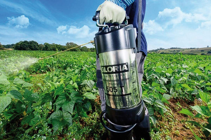 GLORIA Hochleistungssprühgerät 505 T | Gartenspritze | 5 L Füllinhalt | Drucksprüher aus rostfreiem