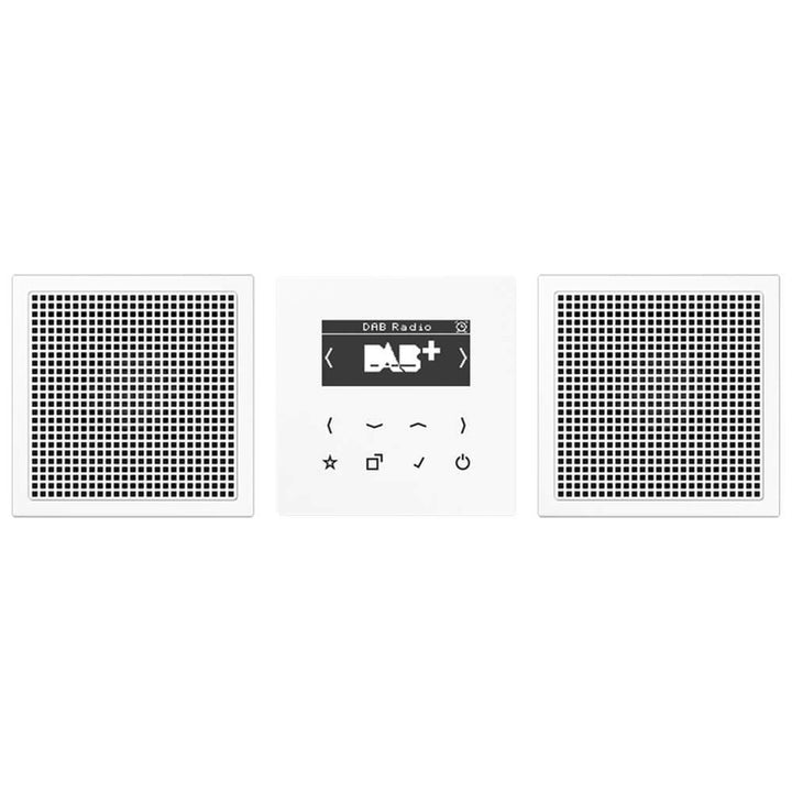 Jung Smart Radio DAB+ DABLS2WW Set Stereo Radio 4011377172470 Set Weiss mit 2 Lautsprechern, Set Wei