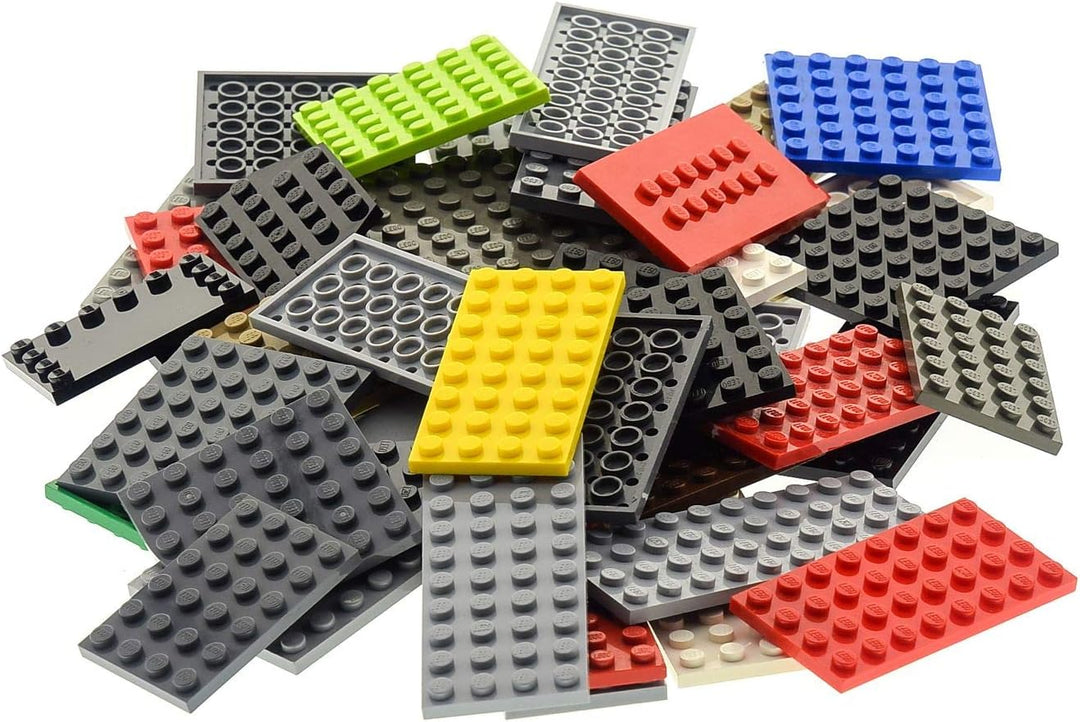 Lego City Classic Basic Bauplatten Mix - 50 Stück - Hochwertige Lego Grundplatten für Kreative Baupr