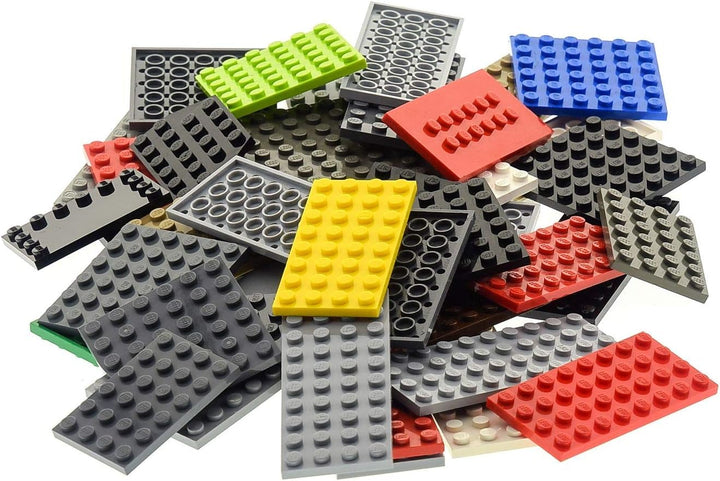 Lego City Classic Basic Bauplatten Mix - 50 Stück - Hochwertige Lego Grundplatten für Kreative Baupr