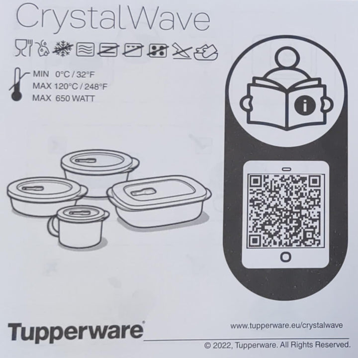 Tupperware Mikrowelle CrystalWave 1,4 L mit Abtrennung helles lila Violet Micro Wave Pop