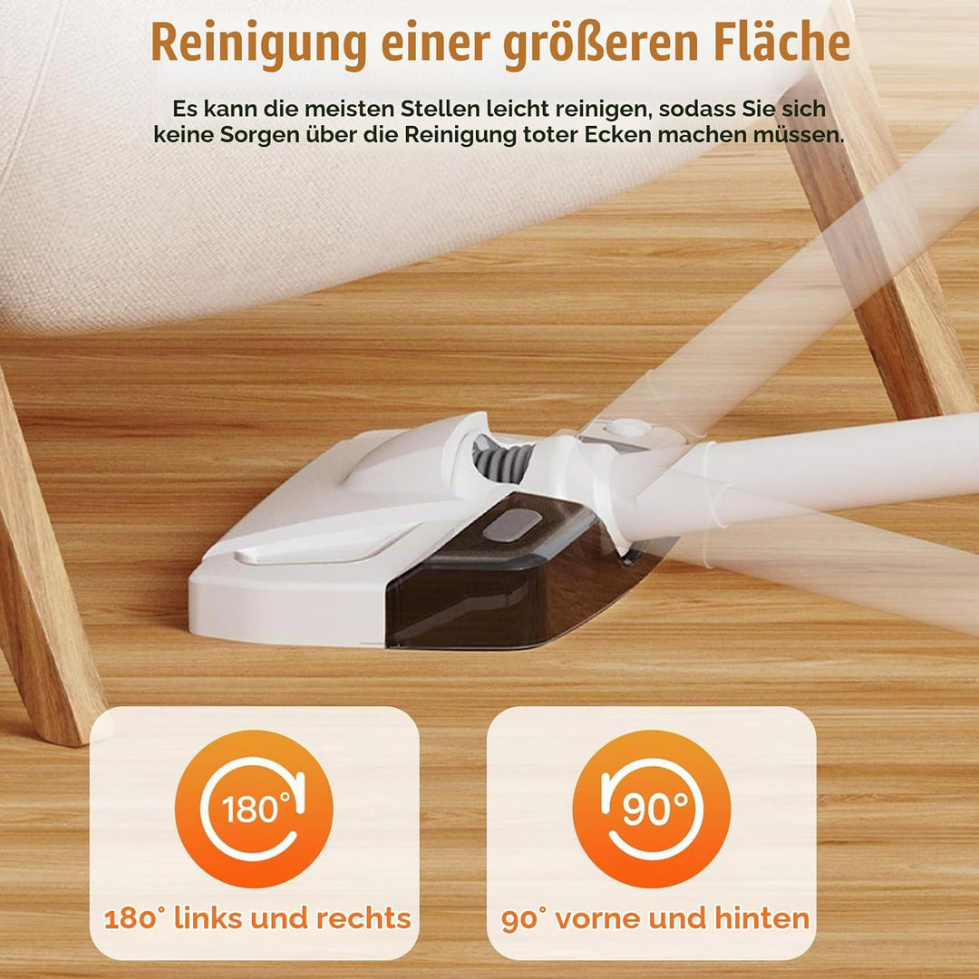Akku-Staubsauger mit Wischfunktion und Anti-Tangle-Bodenbürste, kabellos für Zuhause, Hartböden, Tep