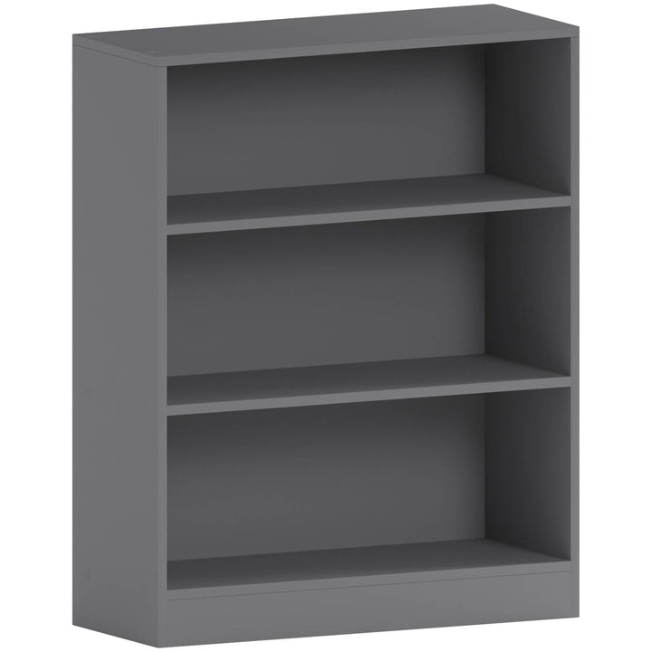 Vida Designs Cambridge Bücherregal, Holz, Grau, 3 Etagen niedrig Grau 3 Etagen niedrig, Grau 3 Etage