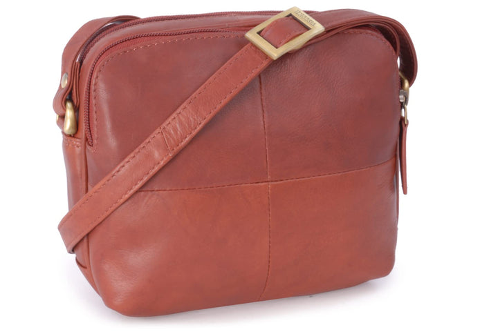 VISCONTI - Leder - Klien Umhängetasche/Schultertasche - 18939 Braun, Braun