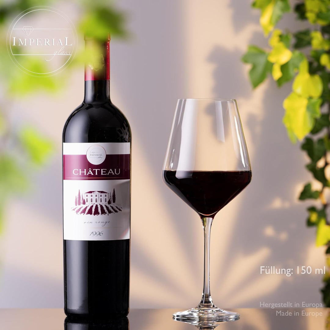 Weindekanter mit 4er Set Rotweingläser aus Crystalline Glas Serie Athen 2100ml/580ml Weinkaraffe Bor