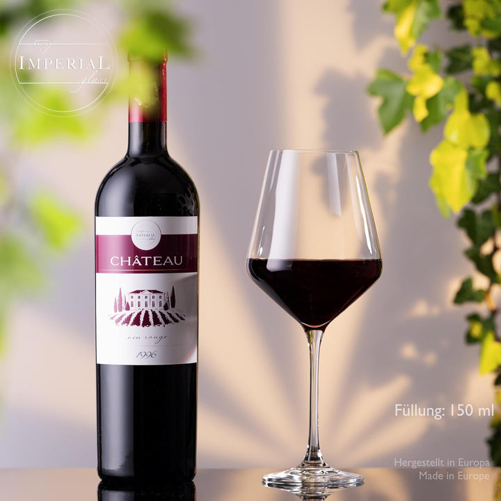 Weindekanter mit 4er Set Rotweingläser aus Crystalline Glas Serie Athen 2100ml/580ml Weinkaraffe Bor