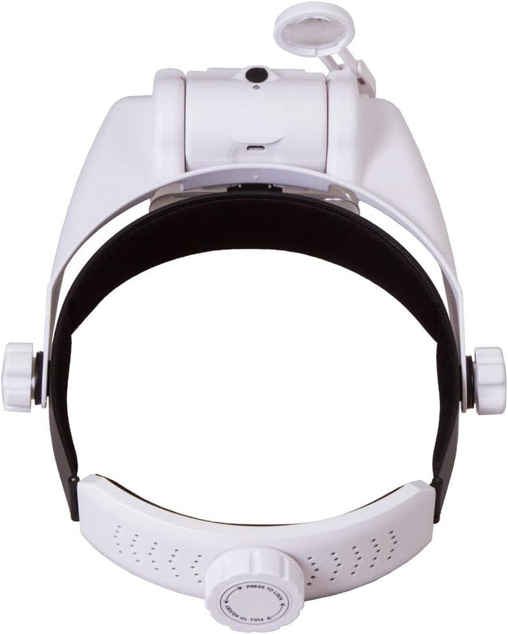 Levenhuk Zeno Vizor HR6 Per USB Wiederaufladbare Lupe — Kopfband-Lupenbrille mit LED-Licht und 1- /1