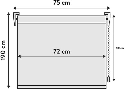 VIEWTEX - Decoscreen Rollo Leinen weiss 75 x 190 cm