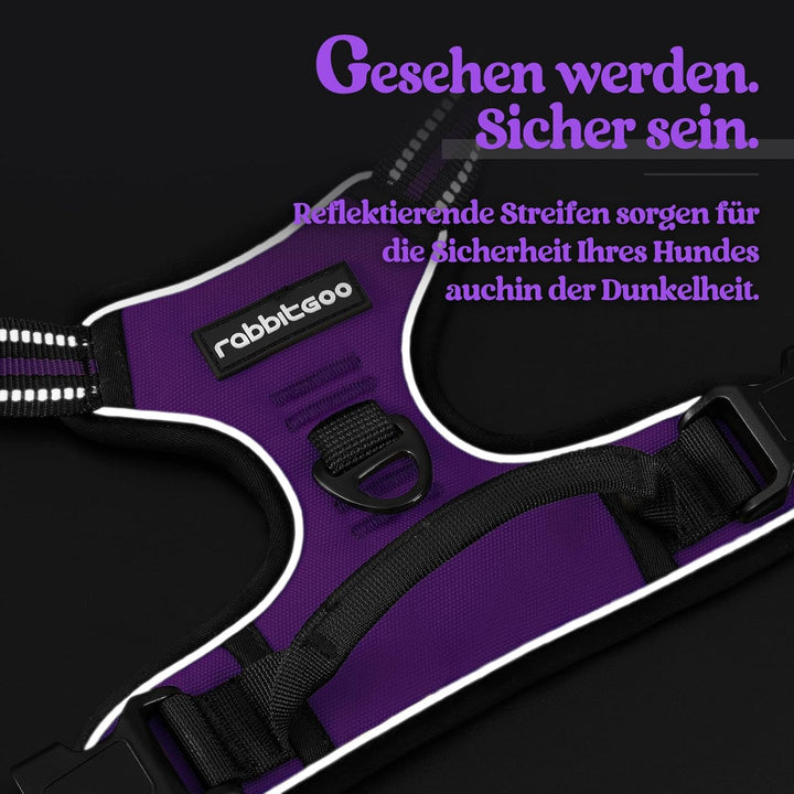 rabbitgoo Hundegeschirr Mittelgrosse Hunde, Anti Zug Geschirr mit Kontrolle, No Pull Verstellbar Hun