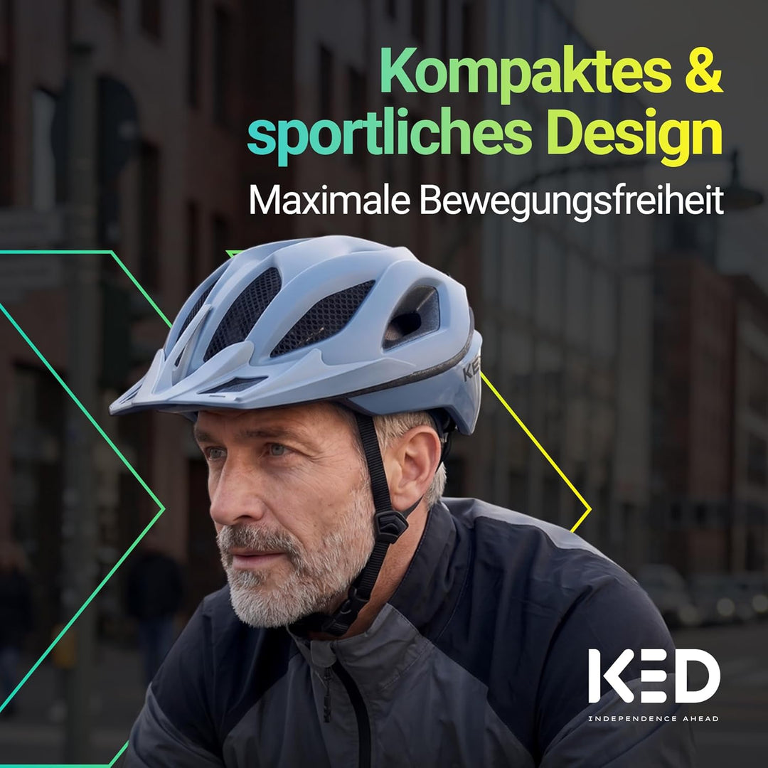 KED MTB Fahrradhelm SPIRI II Trend, blau L (55-61cm), L (55-61cm)
