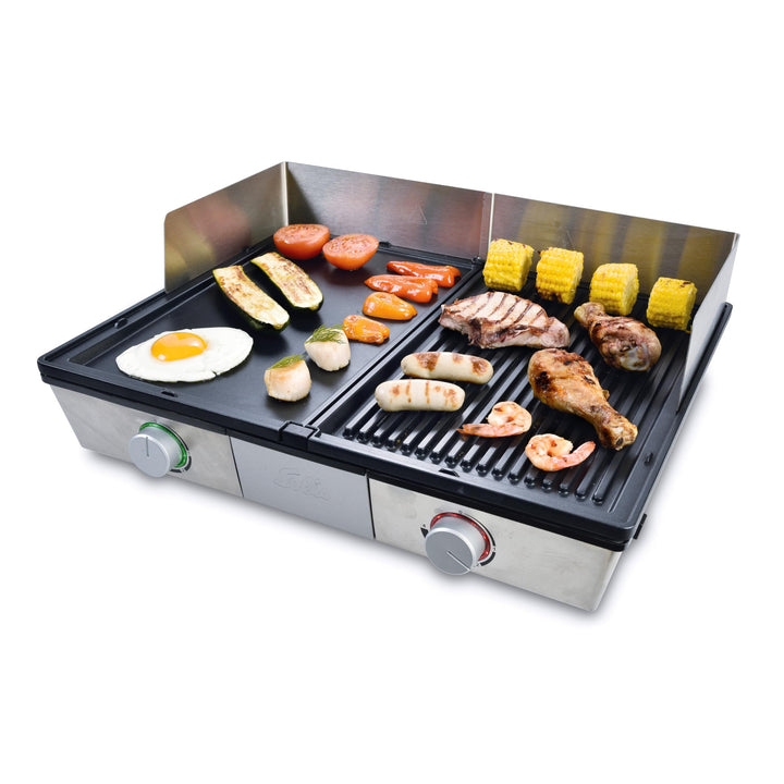 Solis Deli Grill mit 2200 W, Elektrischer Grill mit Fettablauf und Auffangschale, abnehmbare Grillpl