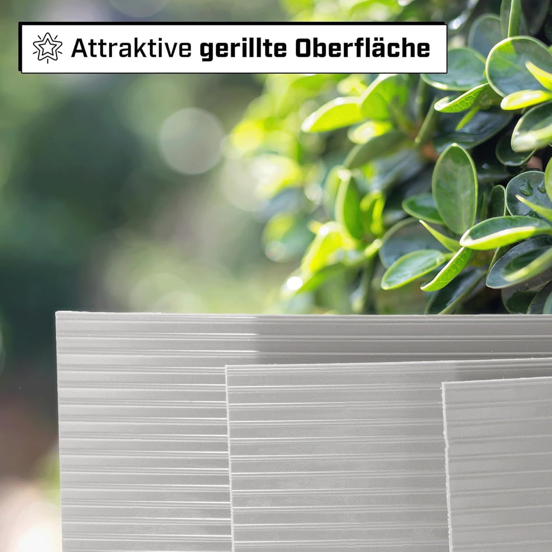 Zaunrebell - Sichtschutzstreifen aus PP - 252x19 cm für Doppelstabmattenzaun, Gittermattenzaun - Mad