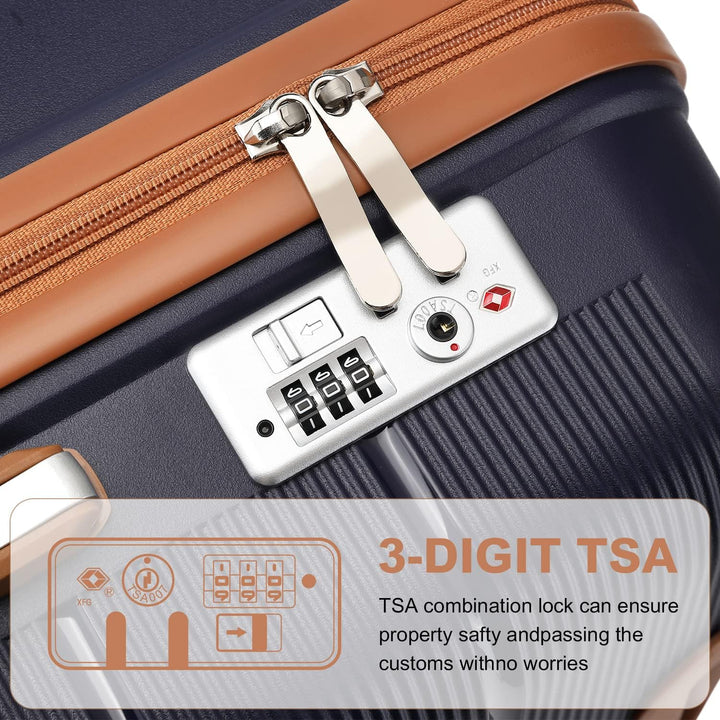 British Traveller Koffer Trolleys Set Hartschalenkoffer Reisekofferset 100% PP Handgepäck Rollkoffer