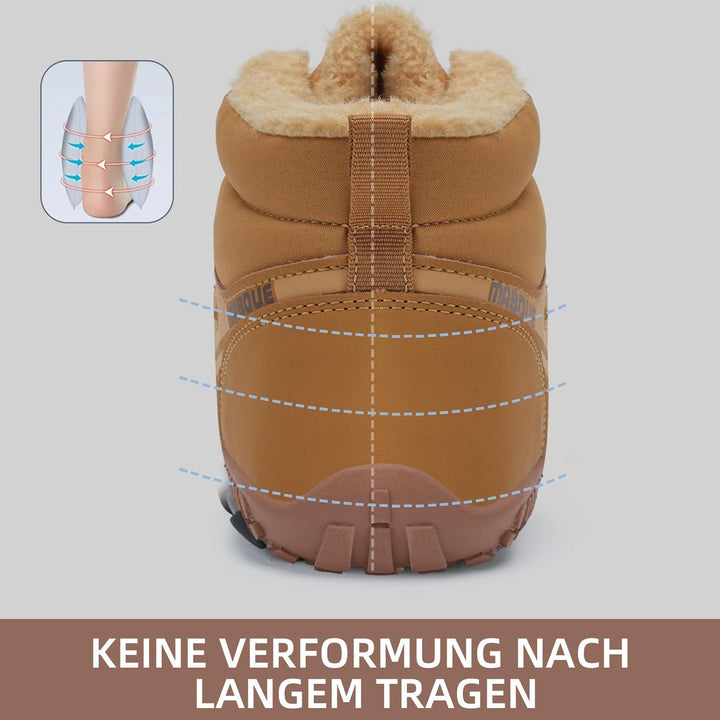 Mabove Barfussschuhe Winterstiefel Herren Damen Traillaufschuhe Warm Gefüttert Winterschuhe Schneest