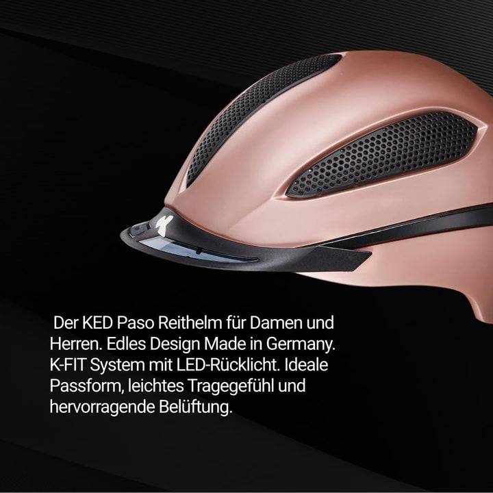 KED Reithelm Paso 52-58 cm Rose Matt, 52-58 cm Rose Matt