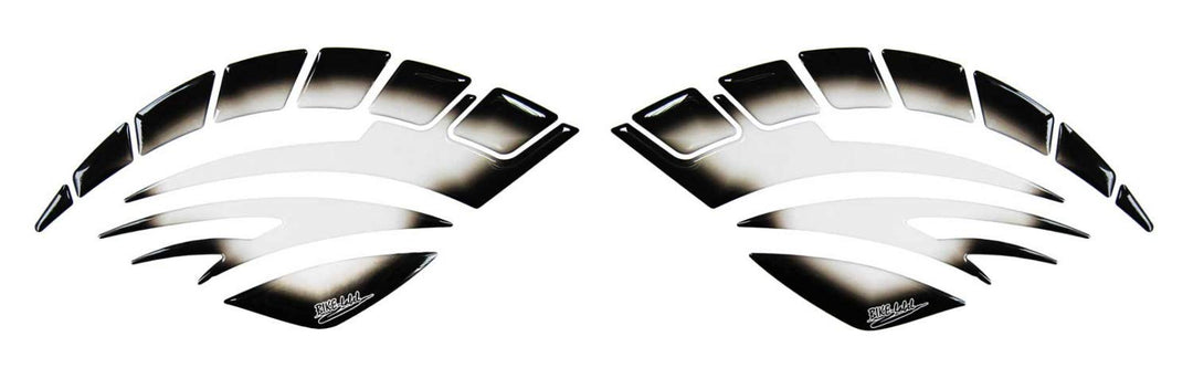 BIKE-label Seitentank Pad Motorrad Transparent Schwarz-Verlauf 810009