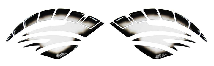 BIKE-label Seitentank Pad Motorrad Transparent Schwarz-Verlauf 810009