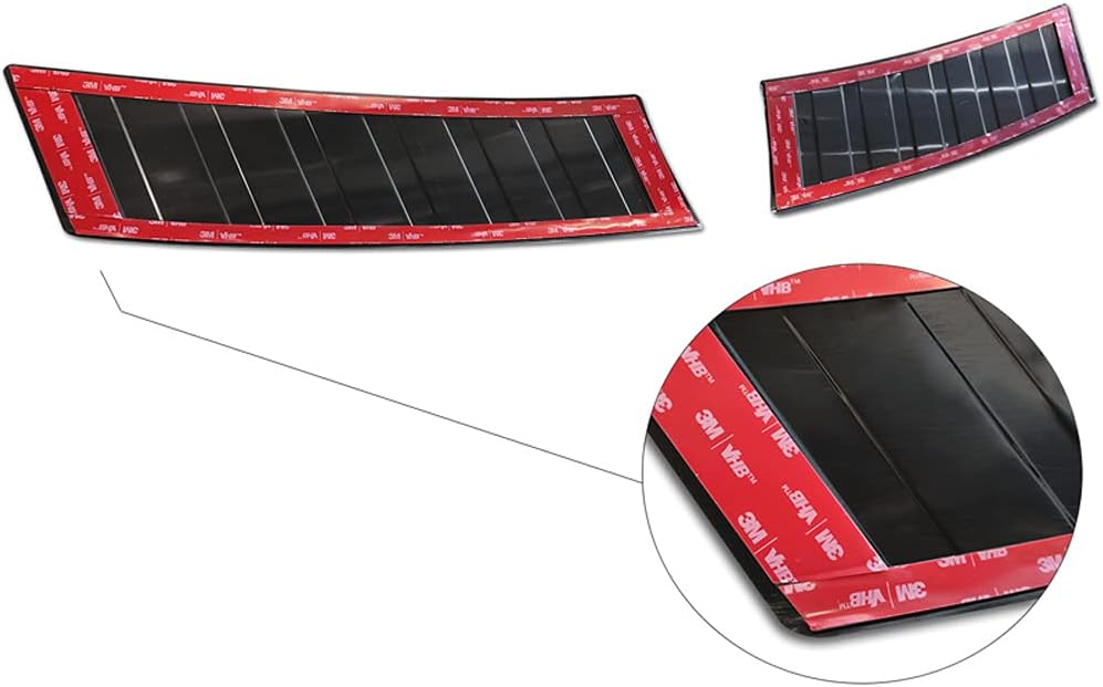 Schwarz Edelstahl Heckstossstangenschutz kompatibel mit Opel Mokka II 2020- 'Ribs' (2-teilig)