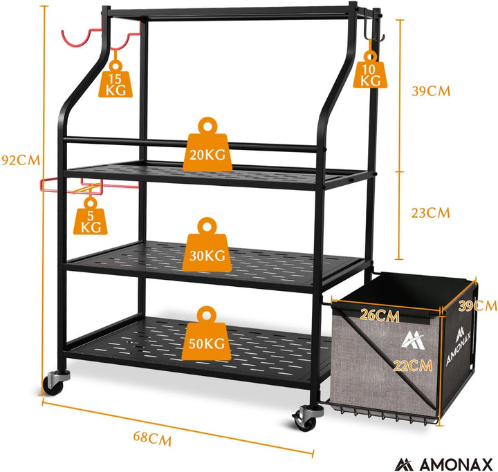Amonax Hantelständer Fitnessstudio, Kettlebell Rack Kurzhantelständer Yoga Matte Regal, Hantel Ständ