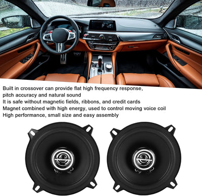 Leapiture 4-Wege-Autolautsprecher 400 Watt 4-Wege-4-Ohm-Breitband-Auto-Stereo-Lautsprecher mit Frequ