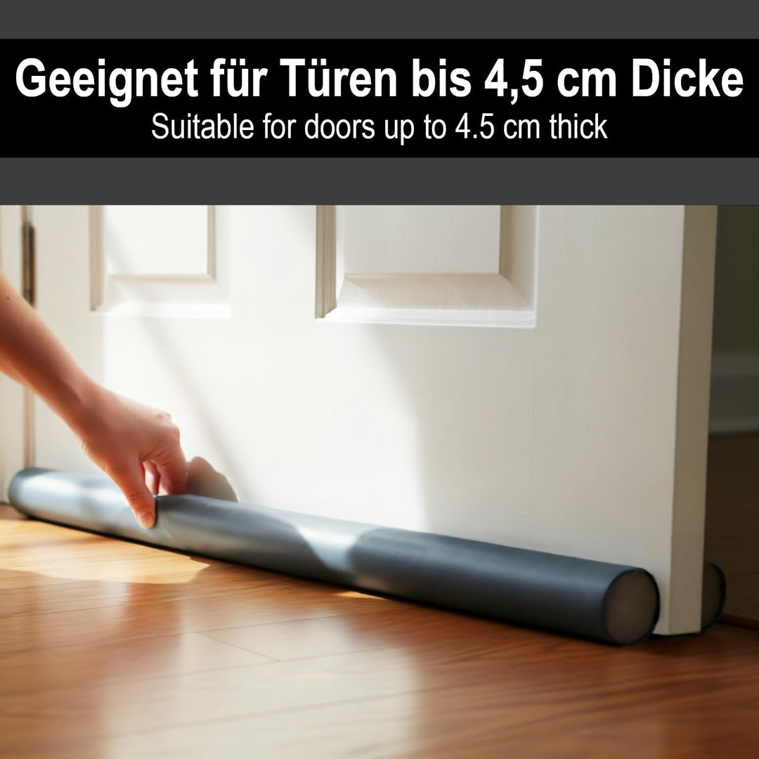 3X Zugluftstopper für Türen bis 95 cm - Türbodendichtung für Innentür und Haustür - Türunterdichtung