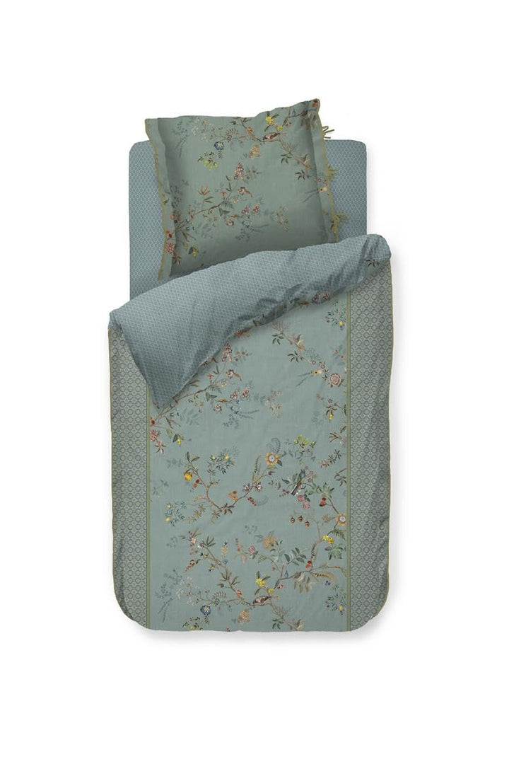 DE Pip Autunno Light Blue 155x220 1 Bettbezug 155 x 220 cm + 1 Kissenbezug 80 x 80, 1 Bettbezug 155
