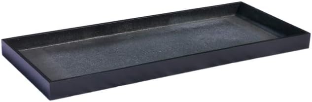 eastwest pflanzkübel Untersetzer Bassin aus Hochleistungs-Fiberglas in schwarz, rechteckig - Grösse