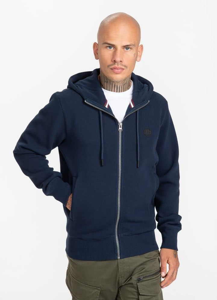 Pitbull West Coast Hoodie mit Reissverschluss Pique Logo 21 Dunkelblau XL