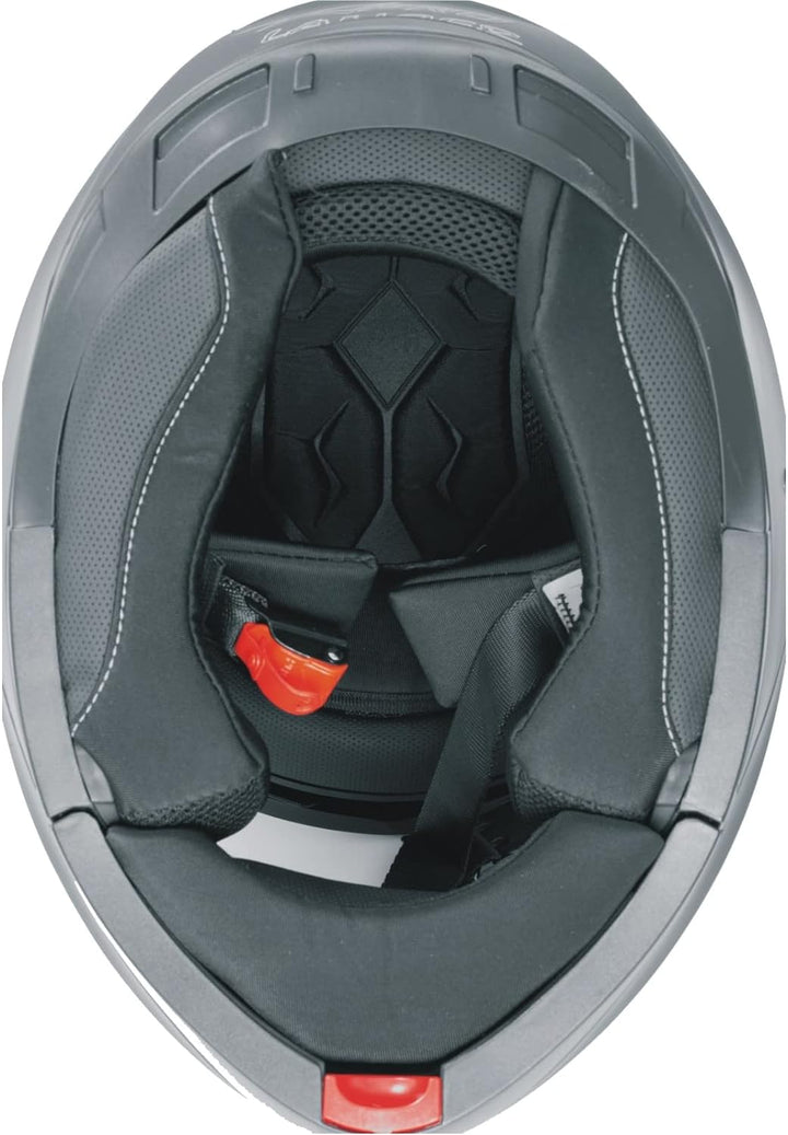Motorradhelm Klapphelm Doppelvisier Grafik Touring Genehmigt ECE2205 Flip-Up 57-58 cm ( M) Schwarz,