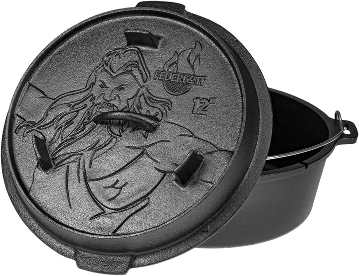 Upgrate BBQ Chef Board Schneidbrett im Set mit Feuergott Dutch Oven 6 Liter, Hackbrett, Servierbrett