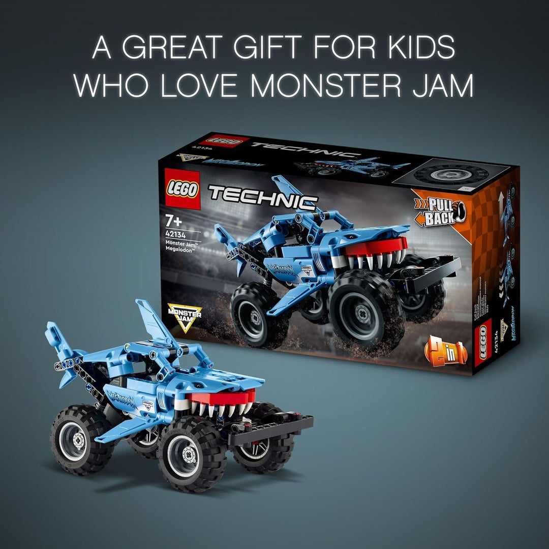 LEGO Technic Monster Jam Megalodon 42134 Model Building Kit; A 2-in-1 Build for Kids Who Love Monste