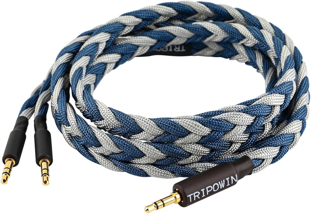 LINSOUL Tripowin GranVia Upgraded OFC hohe Reinheit Kopfhörer Audio Ersatzkabel, Dual 3.5mm Stecker