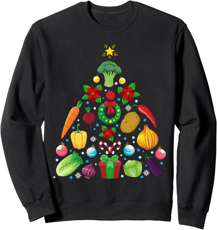 Gemüse Weihnachtsbaum Veganer Weihnachten Geschenk Sweatshirt