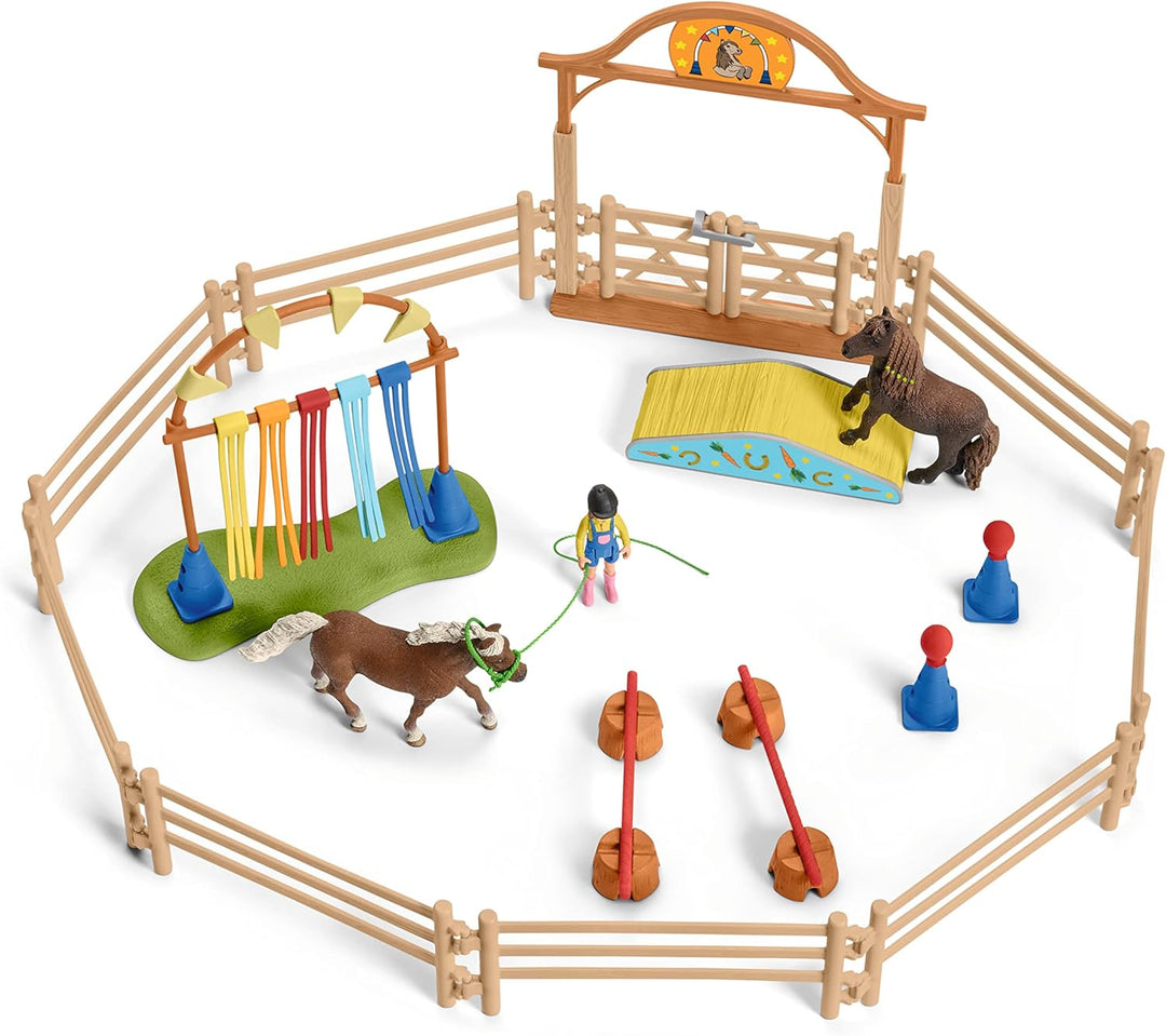 Schleich 42481 Farm World Pony Agility Training Standardverpackung, Standardverpackung