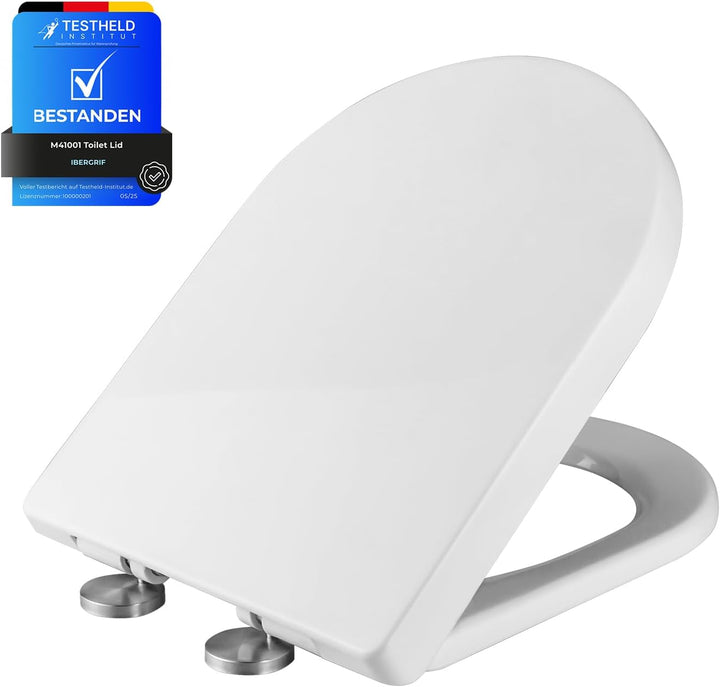 Ibergrif WC Sitz mit Absenkautomatik-D Toilettendeckel Einfache Montage und Sauber,Klodeckel Quick-R