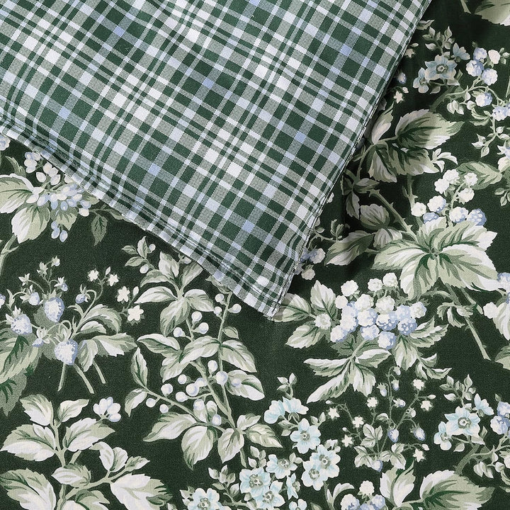 Laura Ashley - Queensize-Bettbezug-Set, wendbares Baumwoll-Bettwäsche-Set, inklusive passendem Kisse